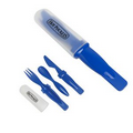 Blue Plastic Utensil Set